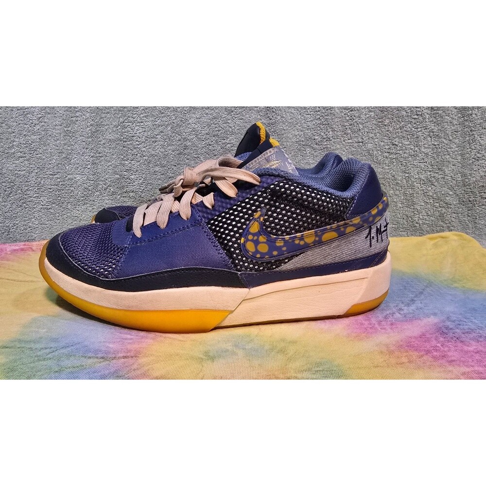 Nike Ja 1 SE GS Mystic Navy Basketball Shoes Youth 6Y FQ7371-400 Blue Gold